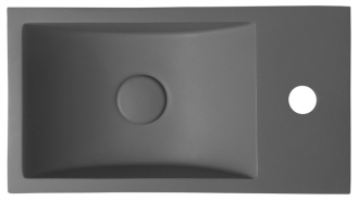 CREST R AR408 betonové umyvadlo včetně výpusti, 40x22 cm, antracit