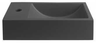 CREST L AR405 betonové umyvadlo včetně výpusti, 40x22 cm, antracit