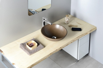 FORMIGO FG004 betonové umyvadlo, průměr 41 cm, tmavě hnědá