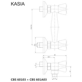 Mereo Kasia sprchová baterie nástěnná 100 mm bez příslušenství CBS601A03