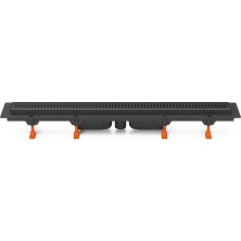 Podlahový linear. žlab černý 950 mm, spodní D40, Basic černá CH 950/S40 BC