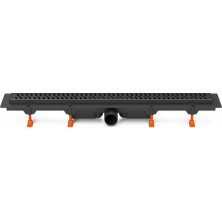 Podlahový linear. žlab černý 650 mm, boční D50, Harmony černá CH 650/50 HC