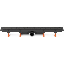 Podlahový linear. žlab černý 950 mm, boční D50, Square černá CH 950/50 SC