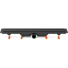 Podlahový linear. žlab černý 950 mm, boční D50, Drops černá CH 950/50 DC