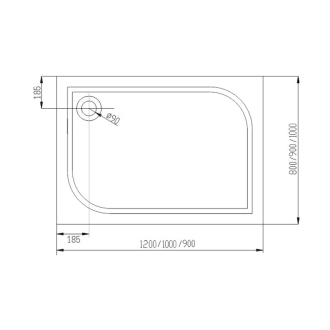 Mereo Sprchová vanička, obdélník, 120x100x3 cm, litý mramor, bílá, bez nožiček CV81M