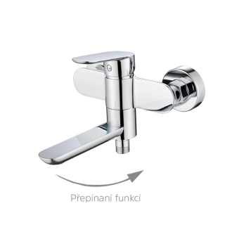 Mereo Viana vanová baterie nástěnná 150 mm se sklopným ramínkem, CBE90203