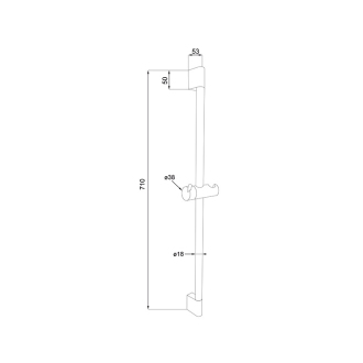 Mereo Posuvný držák sprchy 70 cm, plast/chrom CB910E