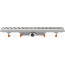Podlahový linear. žlab 950 mm,boční D50,harmony lesk,nerez rámeček CH 950/50 HN