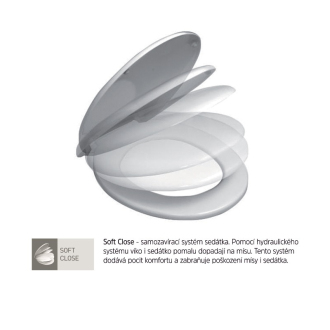 Mereo WC sedátko Slim duroplast, Soft - Close, celonerez. panty - Easy Lock, bílé CSS113S