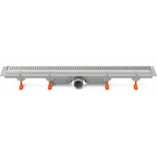 Podlahový linear. žlab 650 mm,boční D50,basic lesk,nerez rámeček CH 650/50 BN