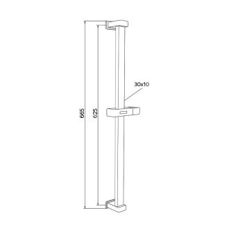 Mereo Posuvný držák sprchy, nerez/plast/chrom CB910Q