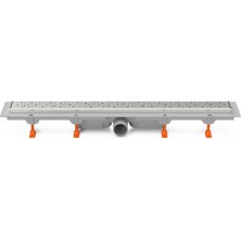 Podlahový linear. žlab 950 mm,boční D50,drops mat,nerez rámeček CH 950/50 DN 1