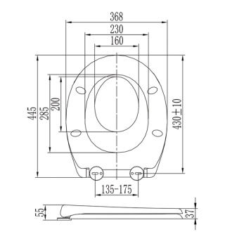 Mereo Baby WC sedátko Slim - duroplast, Soft - Close, nerez. panty - Easy Lock bílé CSS120