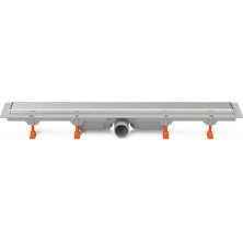 Podlahový linear. žlab 650 mm,boční D50,klasik/floor lesk,nerez rámeček CH 650/50 KN