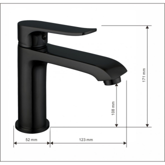 MEXEN PECOS umyvadlová baterie, Black 72700-70