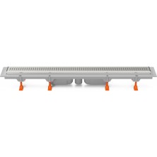 Podlahový linear. žlab 750 mm,spodní D40,basic mat,nerez rámeček CH 750/S40 BN 1