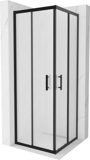 Mexen Rio čtvercový sprchový kout 70 x 70 cm, mráz, černá - 860-070-070-70-30