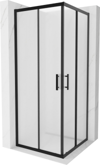 Mexen Rio čtvercový sprchový kout 80 x 80 cm, mráz, černá - 860-080-080-70-30