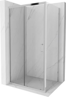 Mexen Apia výsuvný sprchový kout 125 x 70 cm, transparentní, chrom - 840-125-070-01-00