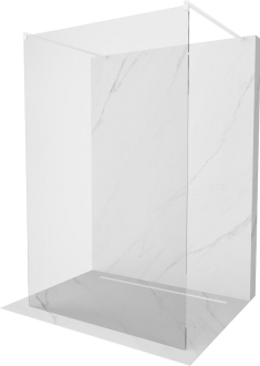 Mexen Kioto volně stojící sprchová stěna 130x200 cm, transparent 8, bílá 800-130-002-20-00