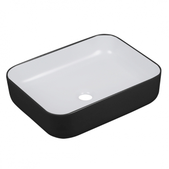 Laveo MOGAMI VUM_7250 Umyvadlo na desku, bílá-černá