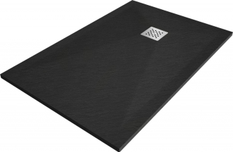 Mexen STONE+ sprchová vanička, obdélníková 70x120x2,5 cm, černá 44707012