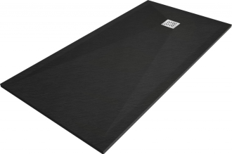 Mexen STONE+ sprchová vanička, obdélníková 80x160x2,5 cm, černá 44708016