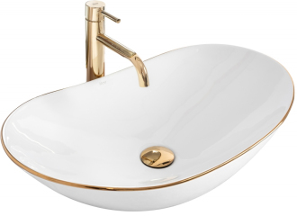 REA Umyvadlo na desku Royal Gold Edge REA-U8570