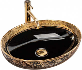 Rea Umyvadlo na desku Margot Black Gold REA-U8978