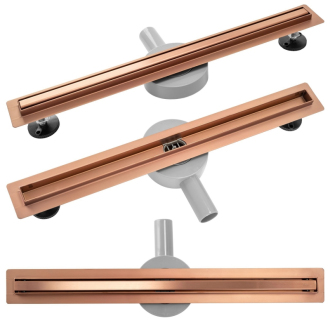 REA Neo Slim Pro odokovýb žlab  brushed copper 60 REA-G0650