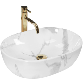 REA Amelia umyvadlo na desku, marmo shiny REA-U8001