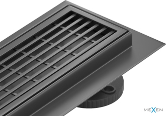 Mexen Flat 360° M33 otočný lineární odtok 60 cm, černý - 1733060-40