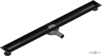 Mexen Flat 360 otočný lineární odtokový žlab 80 cm, černá - 1740080