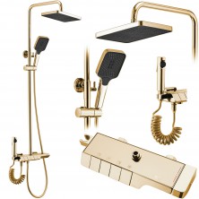 Rea Rob sprchový set s termostatem, zlatá REA-P6625