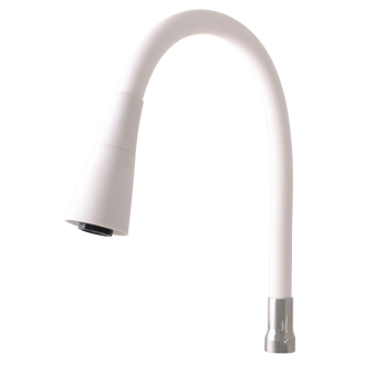 flexibilní otočné ramínko k dřezové/umyv.baterii-sprcha-připojení G3/4"- bílé SR0013BC