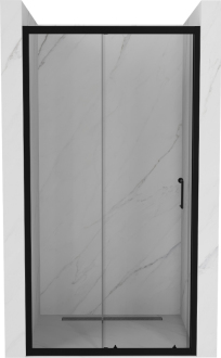 Mexen Apia posuvné sprchové dveře 135 cm, průhledné, černé - 845-135-000-70-00