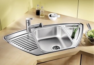 Blanco TIPO 9 E 511582 dřez rohový nerez přírodní lesk dřez vestavný