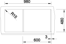 Blanco METRA XL 6 S dřez vestavný antracit granit 515 142