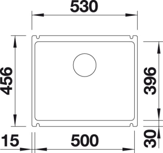 Blanco SUBLINE 500-U dřez pod desku keramika keramika 514 506
