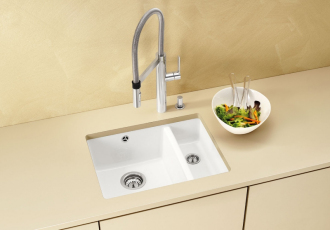 Blanco SUBLINE 350/150-U dřez pod desku zářivě bílá keramika 514 522