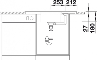 Blanco ZIA 9 E dřez vestavný bílá granit 514 750