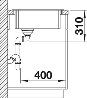 Blanco ZIA 9 E dřez vestavný aluminium granit 514 757
