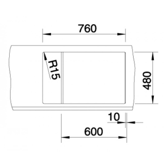 Blanco METRA 6 S Compact dřez vestavný kávová granit 515 044