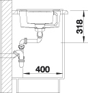 Blanco METRA 6 S dřez vestavný kávová granit 515 046