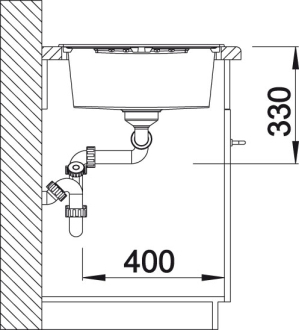 Blanco ZIA 8 S dřez vestavný aluminium granit 515 596