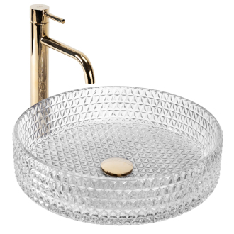 REA Cristal Umyvadlo na desku Transparent 39 REA-U8881