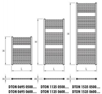 TONGIA topný žebrík 1135/500 bílá