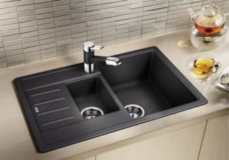 Blanco ZENOS - S 517820 Baterie aluminium/chrom