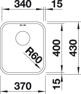 Blanco SUPRA 340-U dřez pod desku nerez kartáčovaný nerez 518 199