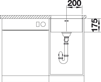 Blanco SUPRA 400-U dřez pod desku nerez kartáčovaný nerez 518 201